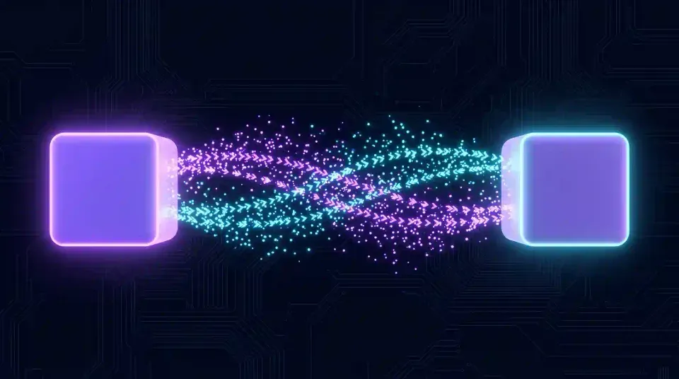 Ilustración que representa la comunicación entre componentes en una aplicación React