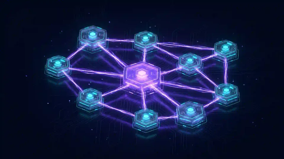 Pantalla de ordenador con cuatro personas en videollamada, imagen de portada del artículo sobre CommitConf