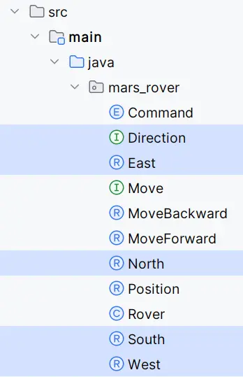 Selección de clases a mover con F6