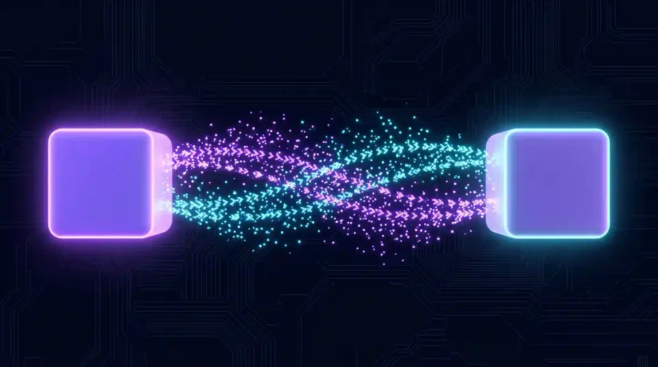 Ilustración que representa la comunicación entre componentes en una aplicación React